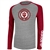 ADIDAS ATHLETIC DEPT Grey and Crimson Raglan Long Sleeve Shirt