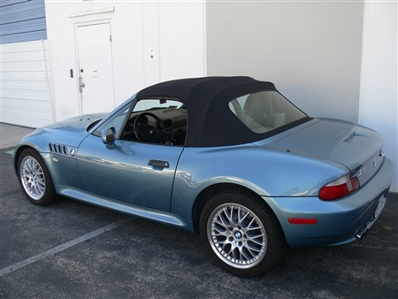 BMW Z3 Black Sun-Fast Canvas Convertible Top & Plastic Window - Black