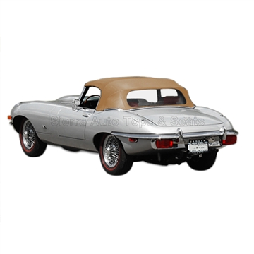 1971-1974 Jaguar XKE V12 Replacement Convertible Top in Buckskin