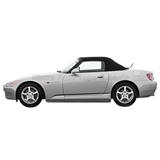 2000-2001 Honda S2000 Convertible Top - Black Vinyl, Plastic Window