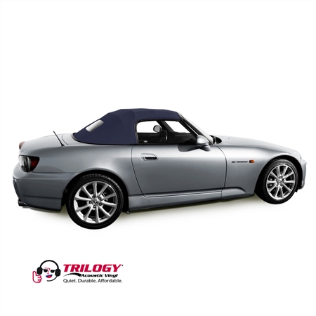 Honda S2000 Replacement Soft Convertible Top, Twill Grain Vinyl Blue | Auto Tops Direct