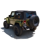 2007-2009 Jeep Wrangler 2 Door JK Black Sailcloth Convertible Soft Top