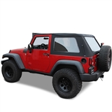 2007-2018 Jeep Wrangler Black Sailcloth Soft Convertible Top 2DR