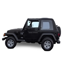 Jeep Wrangler Frameless Soft Top 1997-2006, Black Sailcloth Vinyl | Auto Tops Direct