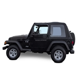 Jeep Wrangler Frameless Soft Top 1997-2006, Black Sailcloth Vinyl | Auto Tops Direct