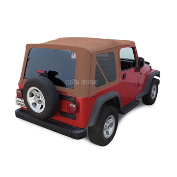 Jeep TJ Wrangler Soft Top & Tinted Windows | Saddle Vinyl