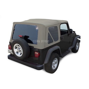 Sierra Offroad Jeep Wrangler TJ Soft Top 2003-06 in Stone Twill w/Tinted Windows