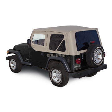 Sierra Offroad TJ Wrangler Soft Top: Stone Twill Vinyl