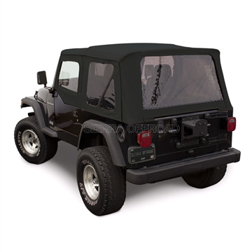 Sierra Offroad TJ Wrangler Soft Top & Door Skins: Black Denim