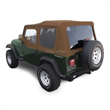 Sierra Offroad Jeep Wrangler YJ Soft Top 88-95 in Spice Sailcloth, Tinted Windows, Upper Doors