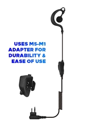 Concierge G Earhook Earpiece compatible with Motorola M5 Multipin two-way radio
