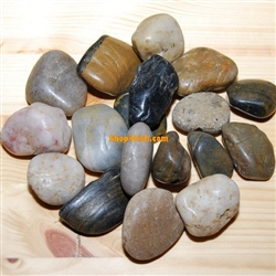 30 lbs Mix Color Polished River Pebble Stone 2"-3"