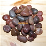 30 lbs Red Polished River Pebble Stone 1.0"-1.5"