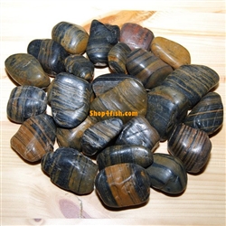 30 lbs Stripe Color Polished River Pebble Stone 2"-3"