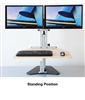Kangaroo Elite Desktop Sit Stand Desk- Dual Monitor