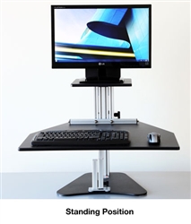 Kangaroo Sit Stand Workstation with Monitor Shelf