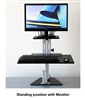 Kangaroo Junior Sit Stand Workstation with Monitor Shelf