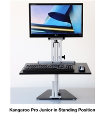Kangaroo Pro Junior Desktop Sit Stand Workstation with Monitor Mount
