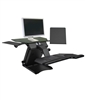 Health Postures Taksmate Executive Desktop Electric Sit Stand Workstation- with copy holders and keyboard tray