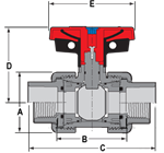 1/2" TRUE UNION BALL VALVE W/EPDM SEAL
