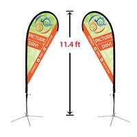 Replacement 33" x 91" Medium Double-Sided Tear Drop Flag