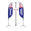 Replacement 23" x 84" Small Double-Sided Feather Flag