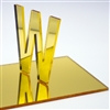 Mirror Gold Laser Cut Letters - 1/4" (6mm) thick with Tape Backing