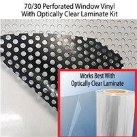 70/30 Perforated Window Vinyl w/ Optically Clear Laminate Kit