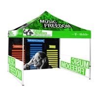 10ft Pop Up Canopy Tent Back Wall & 2x Sidewalls With Print