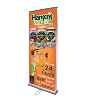 Double Sided 33" Retractable Roll Up Banner Stand - Stand Only