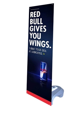 Outdoor X Banner Stand Water Base with 24"x 57" Vinyl Print