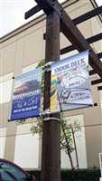 Double Sided Street Pole Banner Bracket 18" with (2) 18" x 36" Vinyl Banners