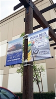 Double Sided Street Pole Banner Bracket 18" with (2) 18" x 48" Vinyl Banners