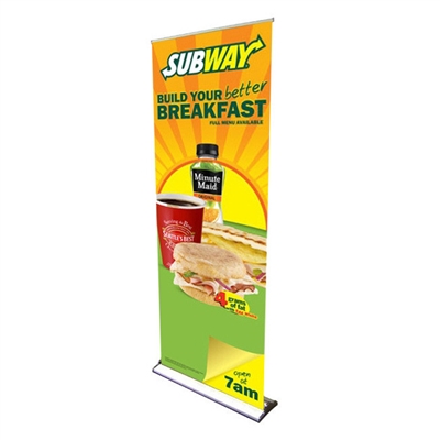 HD Retractable Banner Stand 24" with Vinyl Print