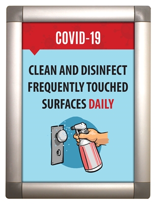 Clean and Disinfect - Snap-Open Poster Frame 10.25" x 13.75" with Print