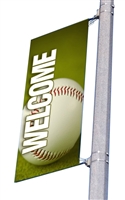 Street Pole Banner Brackets 18" with 18" x 24" Vinyl Print