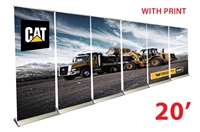 20ft Wall - 33" Premium Retractable Roll Up Banner Stands