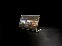 Acrylic Slant Back Display Sign Holder 3.5" x 2"