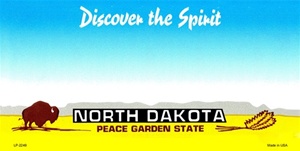 North Dakota Blank License Plate Vinyl Cricut Pazzles