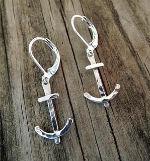 Anchor Charm Earrings