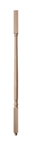 Traditional Square Top Plain Wood Baluster