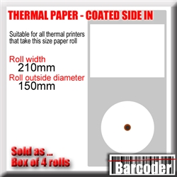 Image (if shown) is illustrative and indicates the dimensions of these paper rolls. Please read the full product description for precise information about this product.