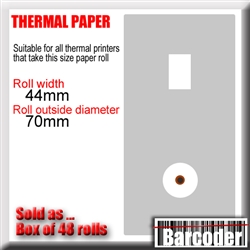 Image (if shown) is illustrative and indicates the dimensions of these paper rolls. Please read the full product description for precise information about this product.