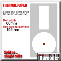 Image (if shown) is illustrative and indicates the dimensions of these paper rolls. Please read the full product description for precise information about this product.