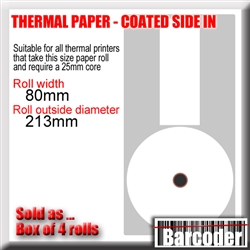 Image (if shown) is illustrative and indicates the dimensions of these paper rolls. Please read the full product description for precise information about this product.