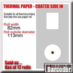 Image (if shown) is illustrative and indicates the dimensions of these paper rolls. Please read the full product description for precise information about this product.