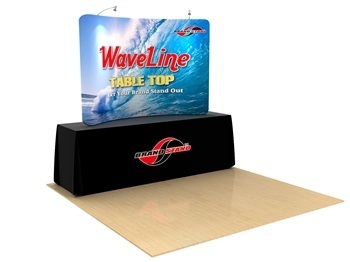 Waveline 8 ft Curved Table Top Tension Fabric Display [Graphics Only]