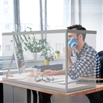 Clear Plexiglass Desktop Sneeze Guard