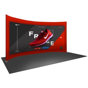 Formulate 20ft Horizontal Curve 10ft Tall Backwall Tension Fabric Display [Graphics Only]