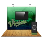 Vision 10 FT Straight Fabric Trade Show Display with Monitor Mount [KIT]
